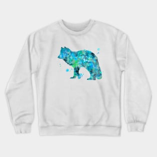 Arctic Fox Watercolor Painting Crewneck Sweatshirt